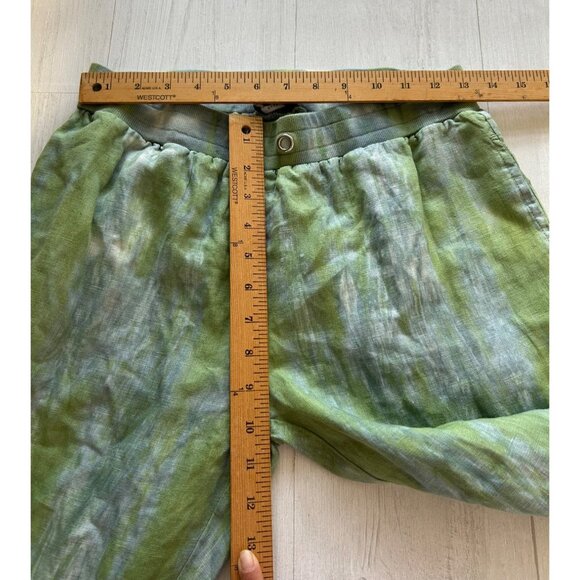Pure Amici XS Green Tie-Dye 100% Linen Jacket & Jogger Pants Set - Picture 9 of 14